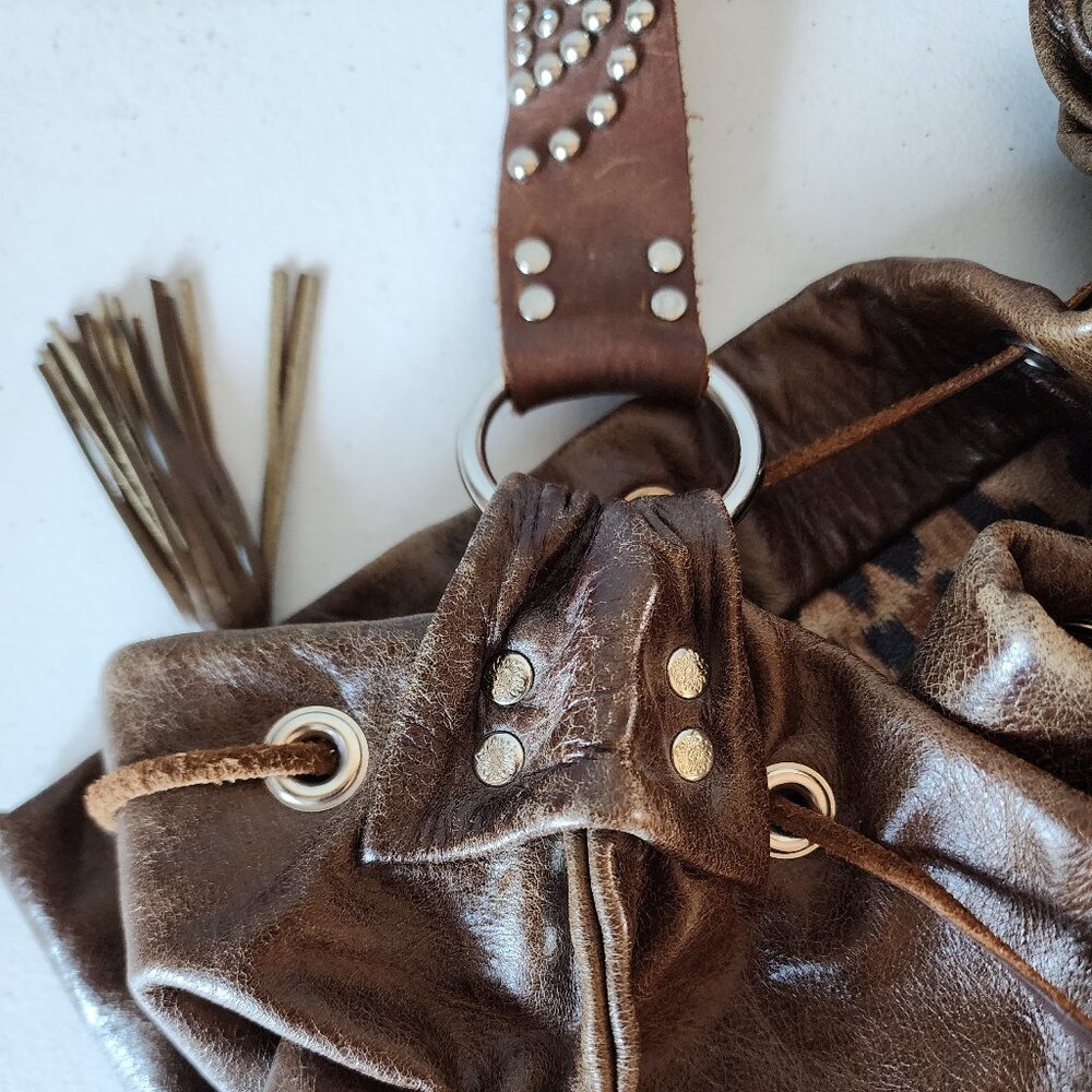 Vintage Large Leather Hobo "EUC" - Picture 14 of 16